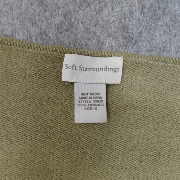 Soft Surroundings Sweater Womens Small Cashmere Wrap Tie Front Soft Luxe Luxury - Picture 2 of 8